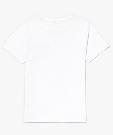 tee-shirt manches courtes a motifs et poche contrastante blanc7467401_3
