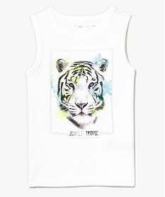 debardeur imprime tigre blanc debardeurs7470501_1