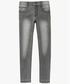 jean gris slim avec taille ajustable noir7473601_1