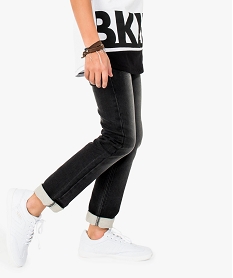 GEMO Jean slim délavé extensible Noir