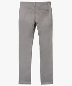 pantalon droit en toile unie gris pantalons7475601_2