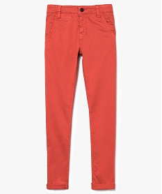 pantalon chino en toile unie - american people rouge7475701_1