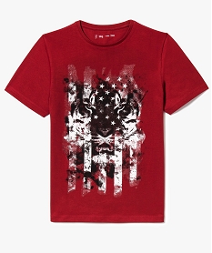 tee-shirt rouge avec tete de tigre rouge7483201_1