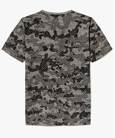 tee-shirt gris imprime camouflage gris7483301_2