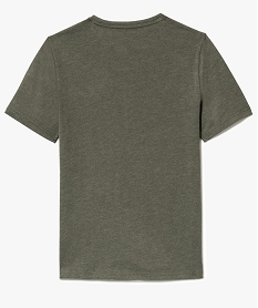 tee-shirt manches courtes kaki avec motifs imprimes vert7483801_2