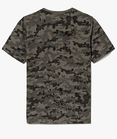 tee-shirt manches courtes motif camouflage vert7484601_2