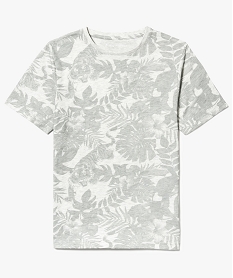tee-shirt  imprime feuillage a manches courtes gris tee-shirts7486101_1