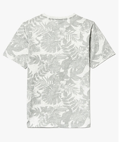 tee-shirt  imprime feuillage a manches courtes gris tee-shirts7486101_2