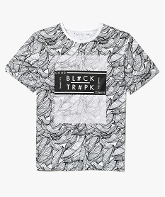 HOMEWEAR BLANC TEE-SHIRT BLANC/NOIR