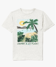 GEMO Tee-shirt imprimé plage Gris