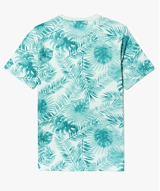 tee-shirt imprime tropical impression numero vert7487501_2