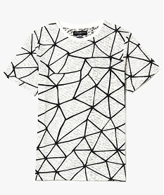 tee-shirt a motifs geometriques beige tee-shirts7487701_1