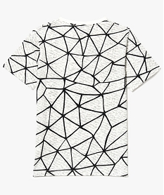 tee-shirt a motifs geometriques beige tee-shirts7487701_2