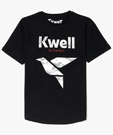 tee-shirt avec logo imprime camouflage - kwell by soprano noir7488001_1