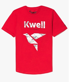 tee-shirt avec logo imprime camouflage - kwell by soprano rouge7488101_1