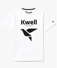 tee-shirt bicolore imprime - kwell by soprano blanc7488401_2