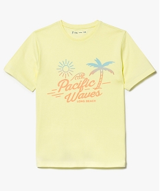 tee-shirt coton illustration estivale jaune7488701_1