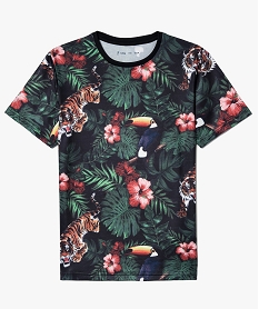 tee-shirt en microfibre imprime jungle multicolore7489601_1