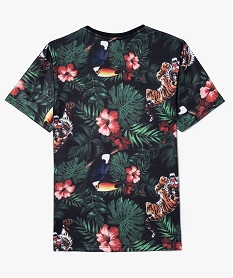 tee-shirt en microfibre imprime jungle multicolore7489601_2