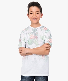 GEMO Tee-shirt fluide motif tropical Multicolore