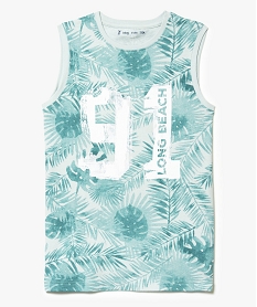 tee-shirt sans manche a imprime tropical vert7490501_1