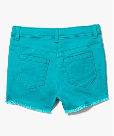 short 5 poches avec finition franges vert shorts7492501_2