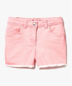 short 5 poches avec finition franges rose7492601_1