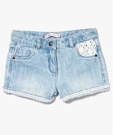 short en jean avec dentelle gris shorts7493301_1