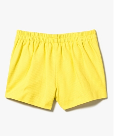 short texture avec pans sur les cotes jaune shorts7493401_3