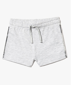 GEMO Short en molleton bouclette et sequins Gris