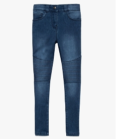 GEMO Jean fille slim avec surpiqûres aux genoux Gris