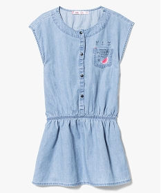 GEMO Robe en jean avec élastique à la taille Bleu