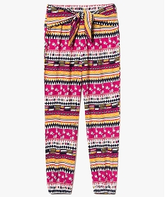 GEMO Pantalon fluide façon sarouel imprimé Multicolore