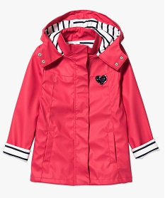 blouson impermeable avec capuche rouge7500001_1