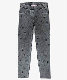 GEMO Jegging avec motifs étoiles Gris