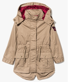 GEMO Parka unie avec motif papillon sur l’épaule Beige