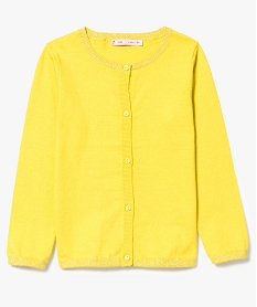 gilet uni a bord-cote paillete jaune7506901_1