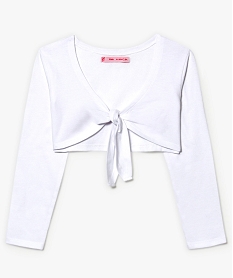 bolero en coton a nouer devant blanc gilets7507801_1