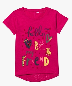 TEE-SHIRT ECRU TEE-SHIRT ROSE FUSHIA