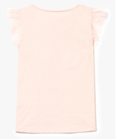 tee-shirt a motifs fleuris et petites manches en tulle rose tee-shirts7510901_2