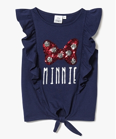 GEMO Tee-shirt sans manches noué devant - Disney Minnie Mouse Bleu