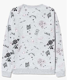 sweat imprime fantaisie gris7525301_4