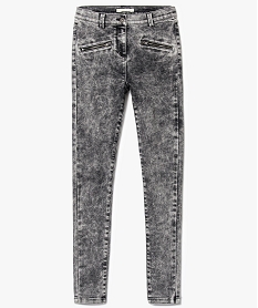 pantalon extensible avec zips decoratifs gris7526601_1