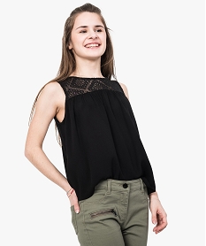 GEMO Débardeur ample bimatière noir vif
