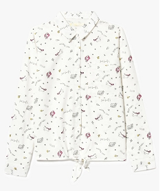 GEMO Chemise fluide nouée devant kaki fonce