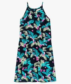GEMO Maxi robe à motif tropical et volants Imprimé