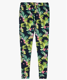 pantalon imprime tropical avec cordon a la taille imprime7533701_2