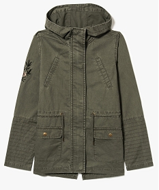 blouson fin avec capuche et taille ajustable vert7534101_1