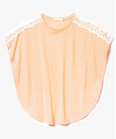 GEMO Pull poncho avec dentelle Orange