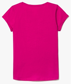 tee-shirt ample avec inscription sur lavant rose7535701_3